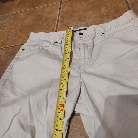 Lauren Ralph Lauren Women's Cropped Jeans High Rise Flat Front Ivory Size 12 - Picture 6 of 9